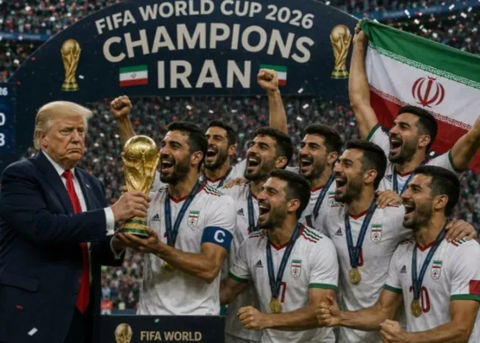 ترول پربازدید جام جهانی با تصاویر ساختگی ایران و ترامپ