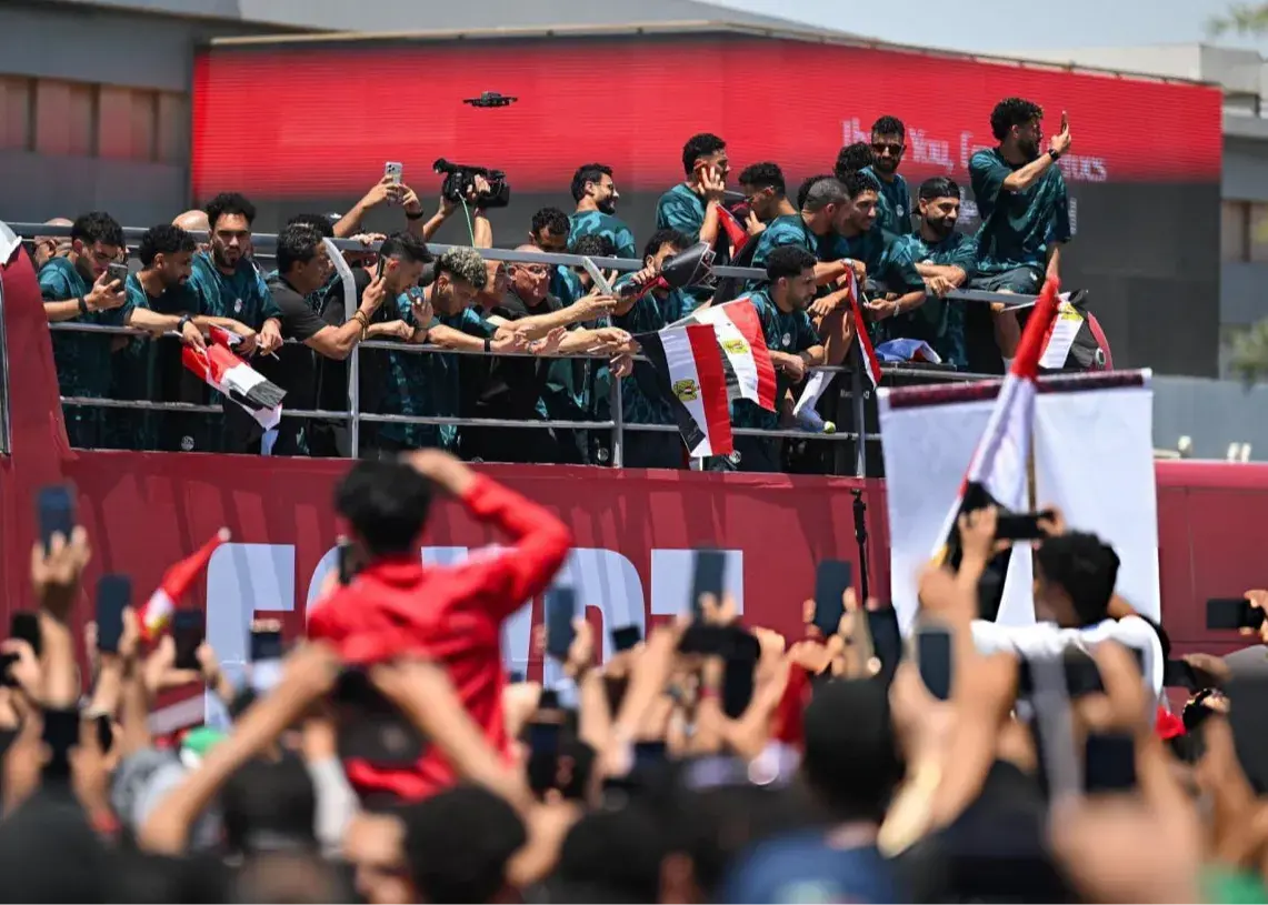 جشن استقبال از تیم ملی مصر پس از شکست آرژانتین! (عکس)