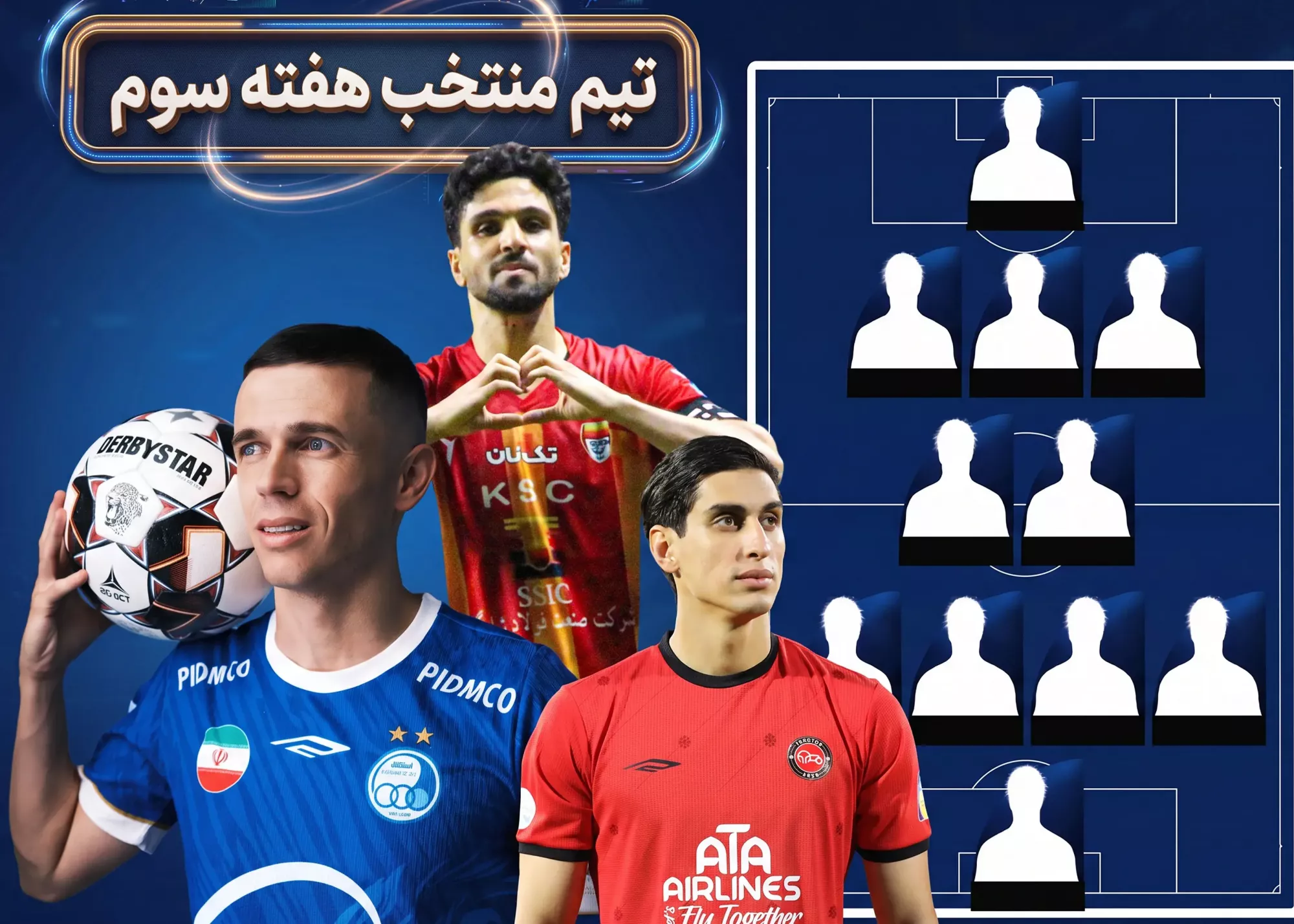 انتخاب ۱۱ بازیکن برتر هفته سوم لیگ برتر